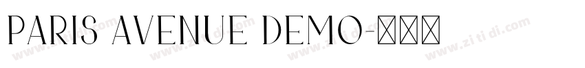 Paris Avenue DEMO字体转换
